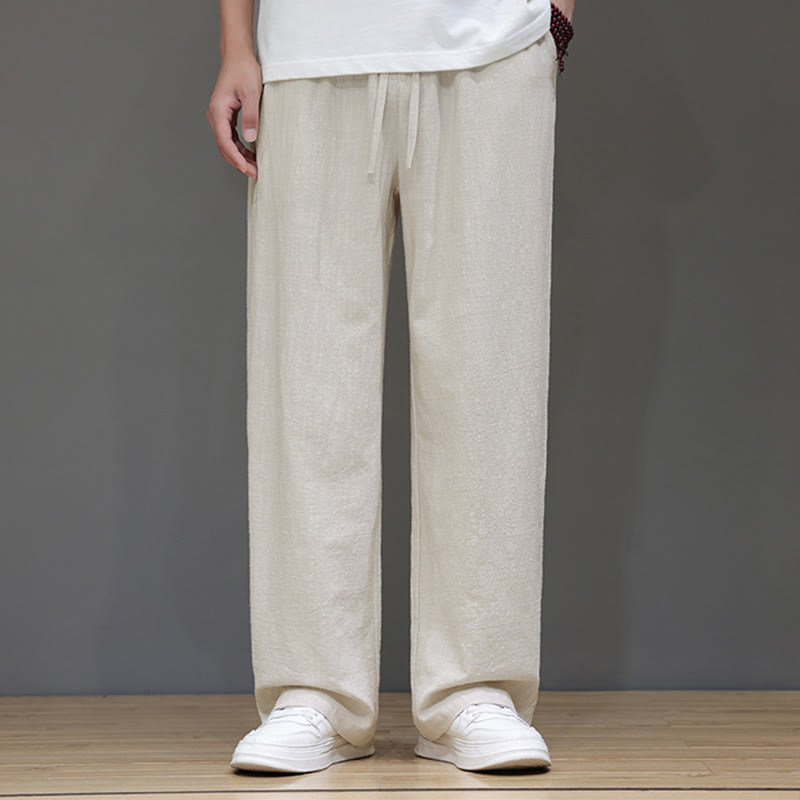 Pantalones rectos de verano para hombre con bolsillos , de la Buddha Stones. - image 12