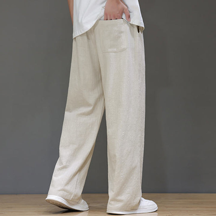 Pantalones rectos de verano para hombre con bolsillos , de la Buddha Stones. - image 15