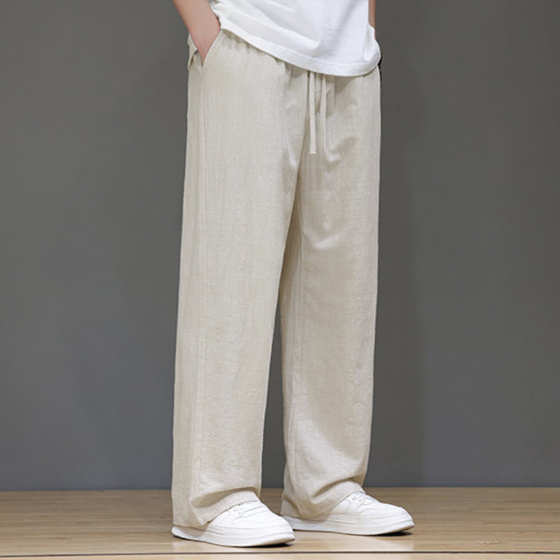 Pantalones rectos de verano para hombre con bolsillos , de la Buddha Stones. - image 13