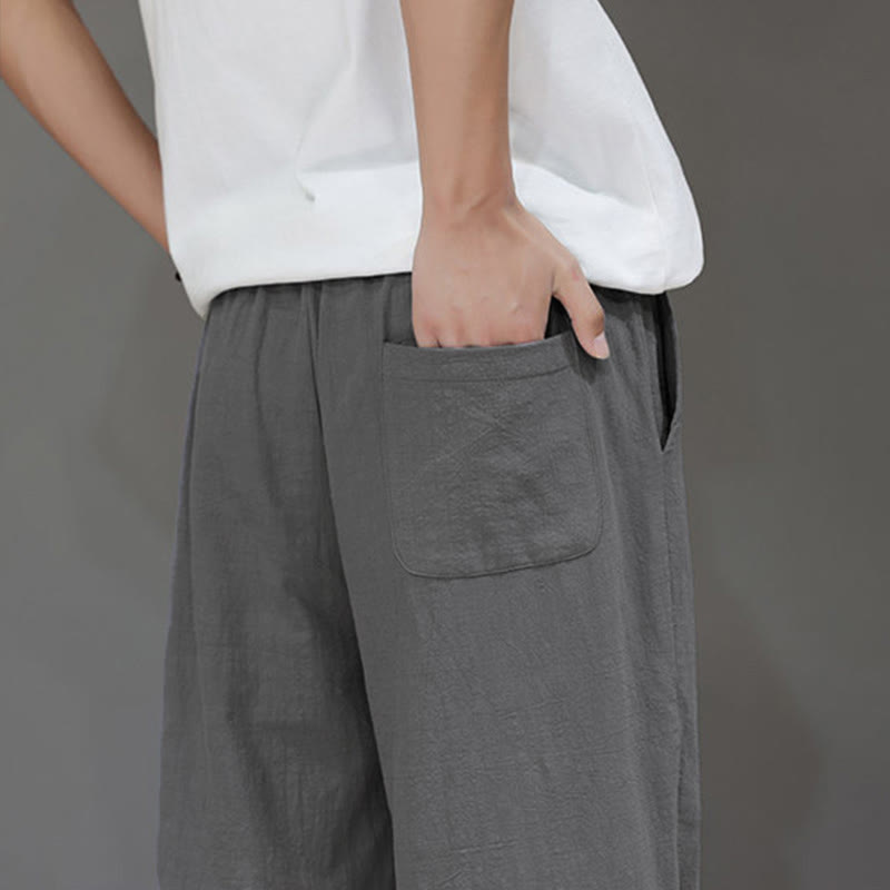 Pantalones rectos de verano para hombre con bolsillos , de la Buddha Stones. - image 29