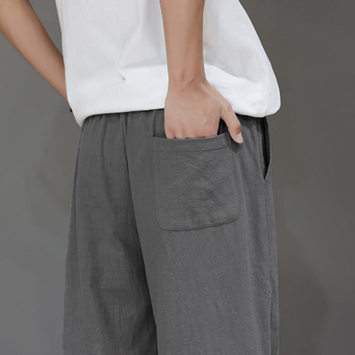 Pantalones rectos de verano para hombre con bolsillos , de la Buddha Stones. - image 29