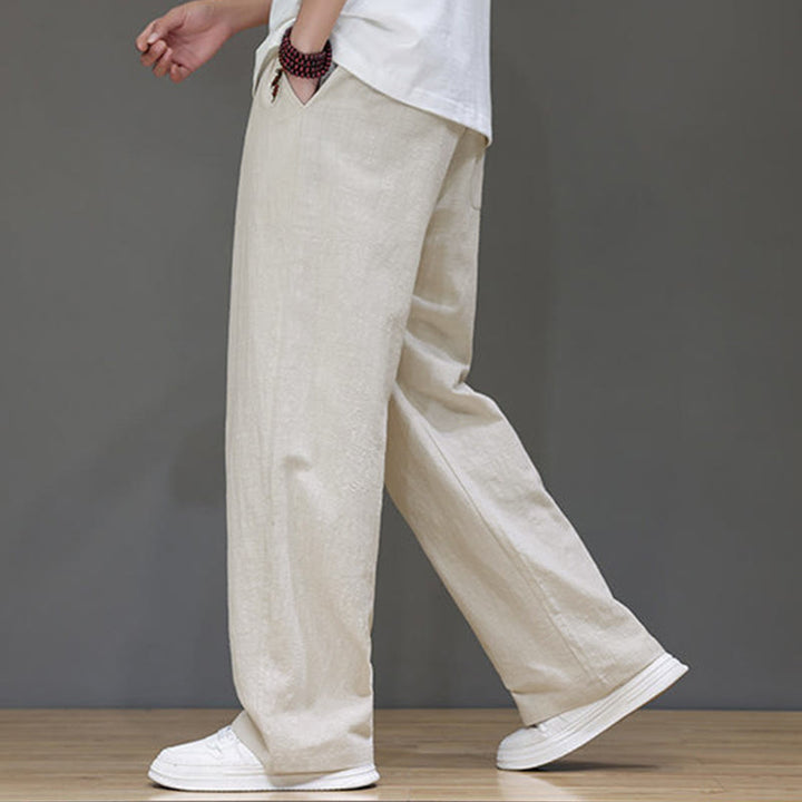 Pantalones rectos de verano para hombre con bolsillos , de la Buddha Stones. - image 17