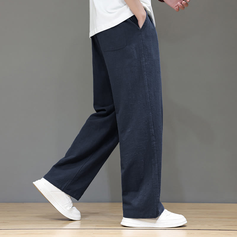 Pantalones rectos de verano para hombre con bolsillos , de la Buddha Stones. - image 2