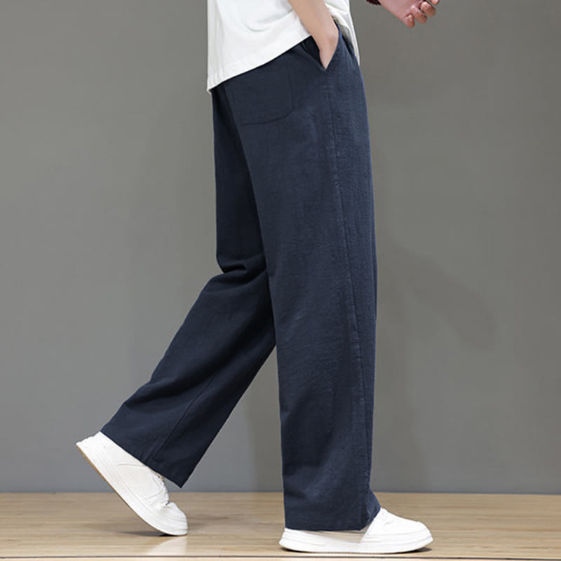 Pantalones rectos de verano para hombre con bolsillos , de la Buddha Stones. - image 7