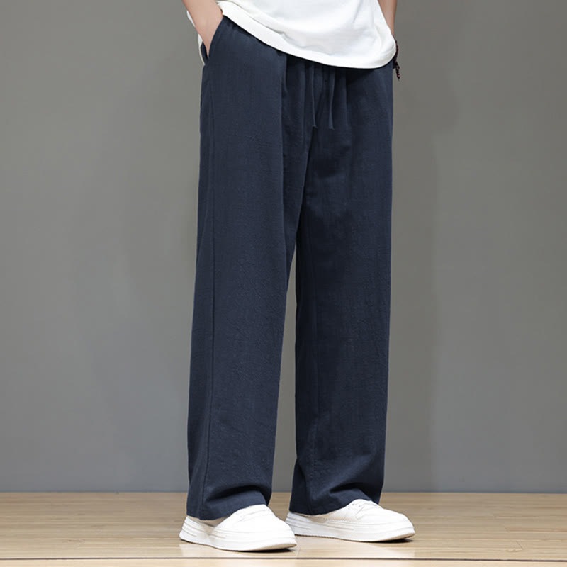 Pantalones rectos de verano para hombre con bolsillos , de la Buddha Stones. - image 8