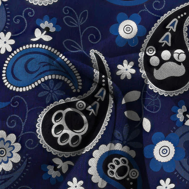 Buddha Stones Pantalones de mujer de lino y algodón con estampado floral paisley vintage, cintura elástica, pernera ancha y bolsillos. - image 2