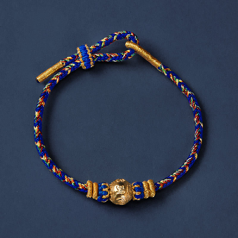 Buddha Stones Pulsera de la paz Om Mani Padme Hum tejida a mano con hilo - image 1