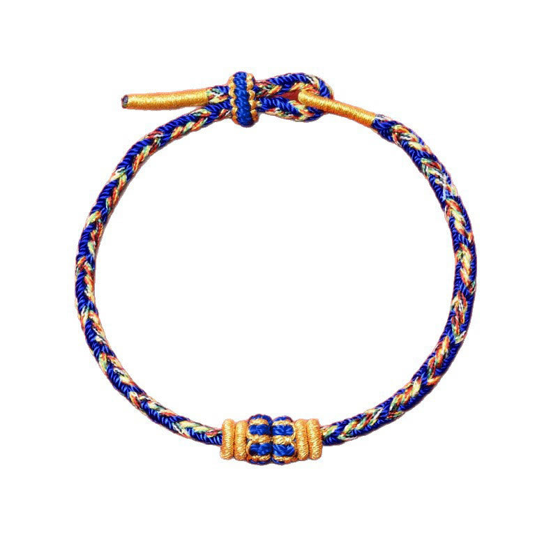 Buddha Stones Pulsera de hilo tejida a mano con diseño de pez koi para la buena suerte - image 12