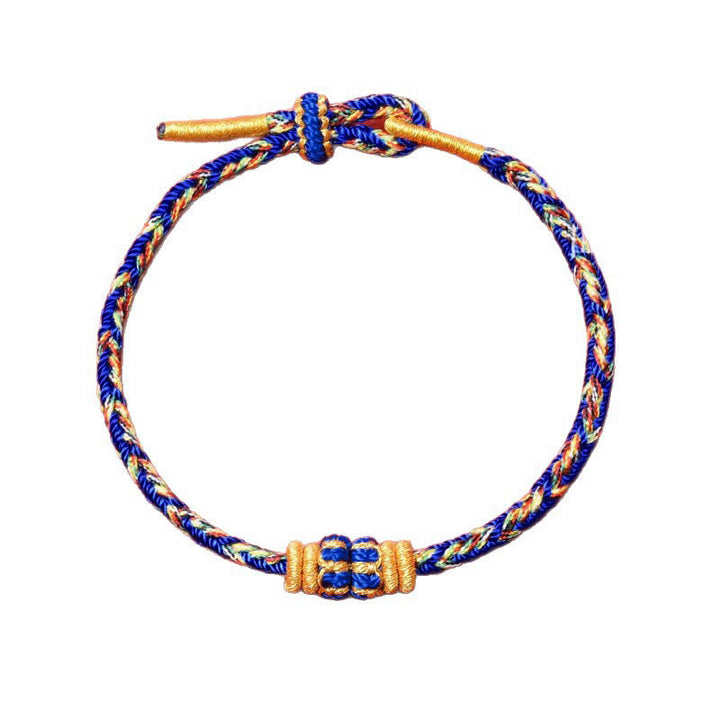 Buddha Stones Pulsera de hilo tejida a mano con diseño de pez koi para la buena suerte - image 12