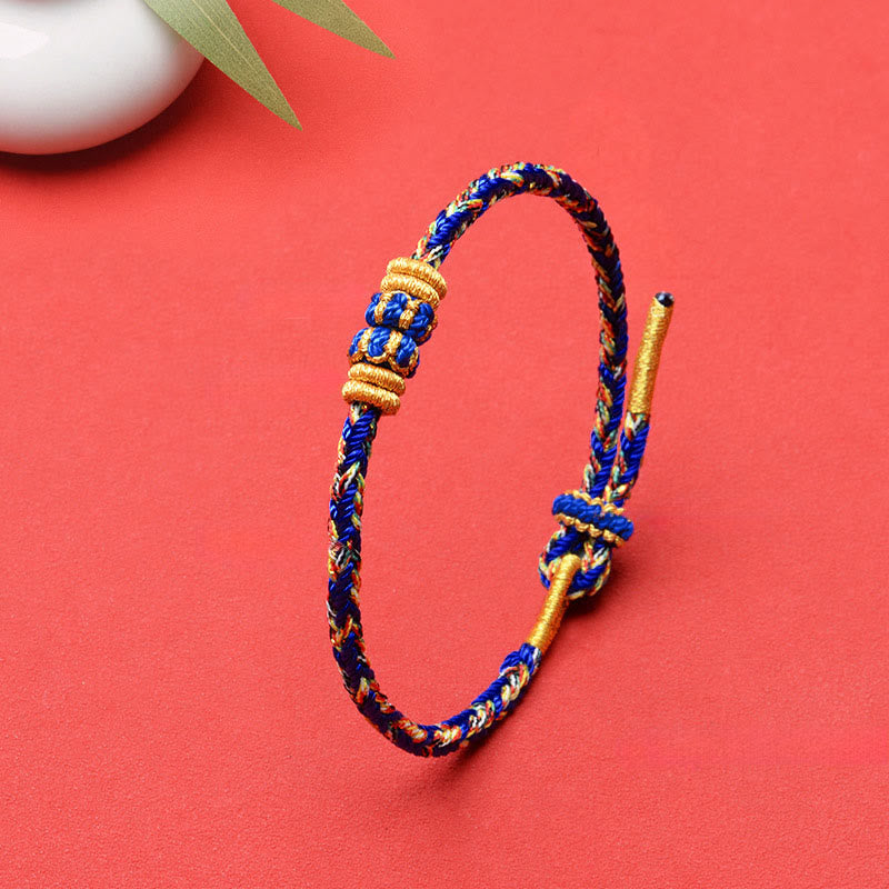 Buddha Stones Pulsera de hilo tejida a mano con diseño de pez koi para la buena suerte - image 11