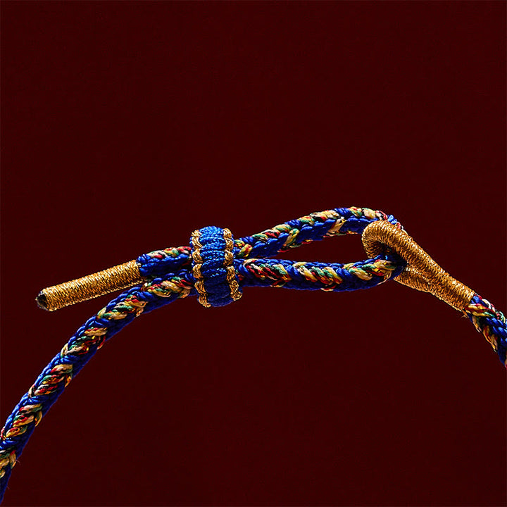 Buddha Stones Pulsera de cuerda tejida a mano con doble pez koi dorado para mayor resistencia - image 12