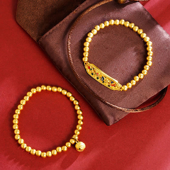 Buddha Stones Pulsera con dije de cuentas de cobre esmaltado con diseño de pavo real y autoconfianza - image 8