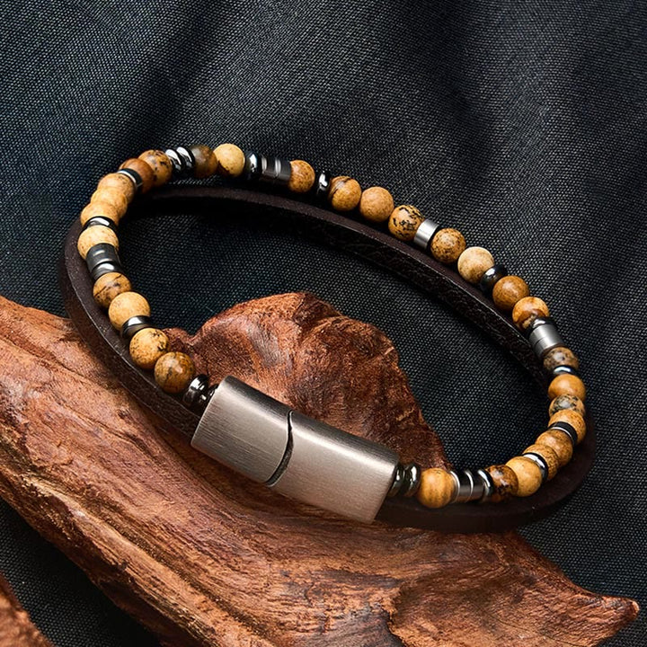 Buddha Stones Pulsera de cuero de doble vuelta Lapislázuli Truth - image 27