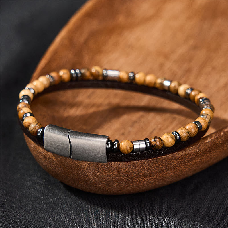 Buddha Stones Pulsera de cuero de doble vuelta Lapislázuli Truth - image 24