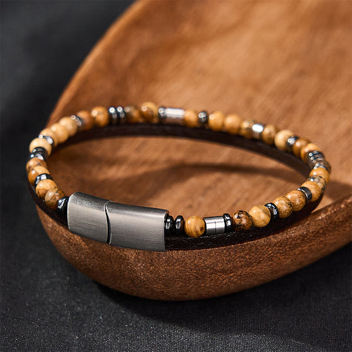 Buddha Stones Pulsera de cuero de doble vuelta Lapislázuli Truth - image 24