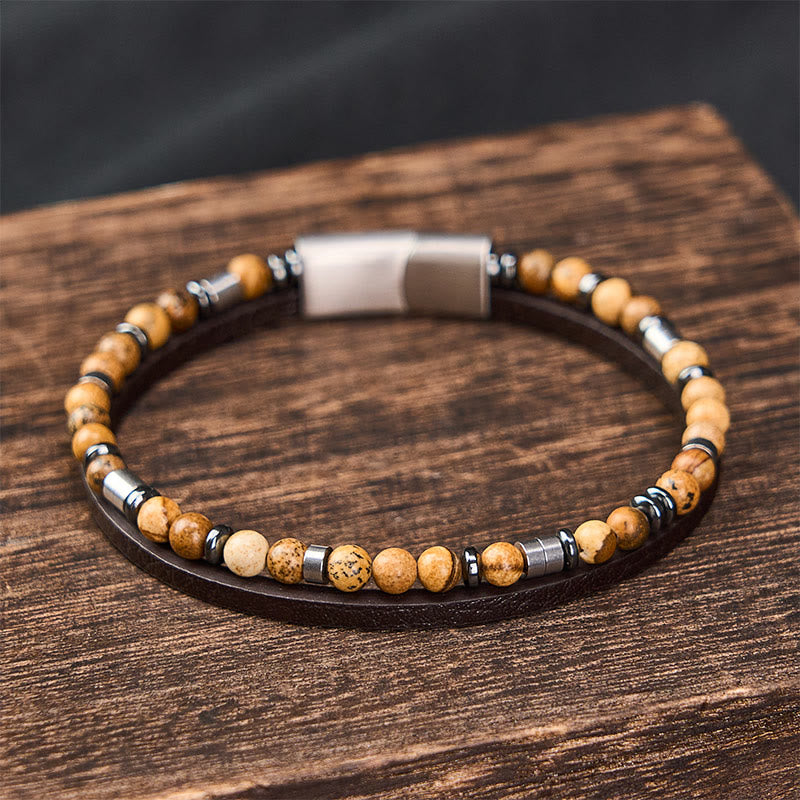 Buddha Stones Pulsera de cuero de doble vuelta Lapislázuli Truth - image 25