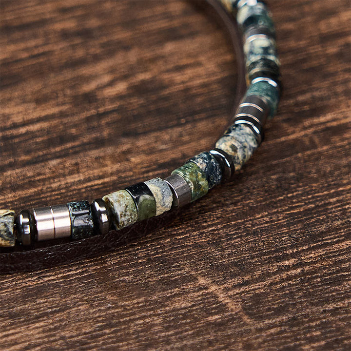 Buddha Stones Pulsera de cuero de doble vuelta Lapislázuli Truth - image 13
