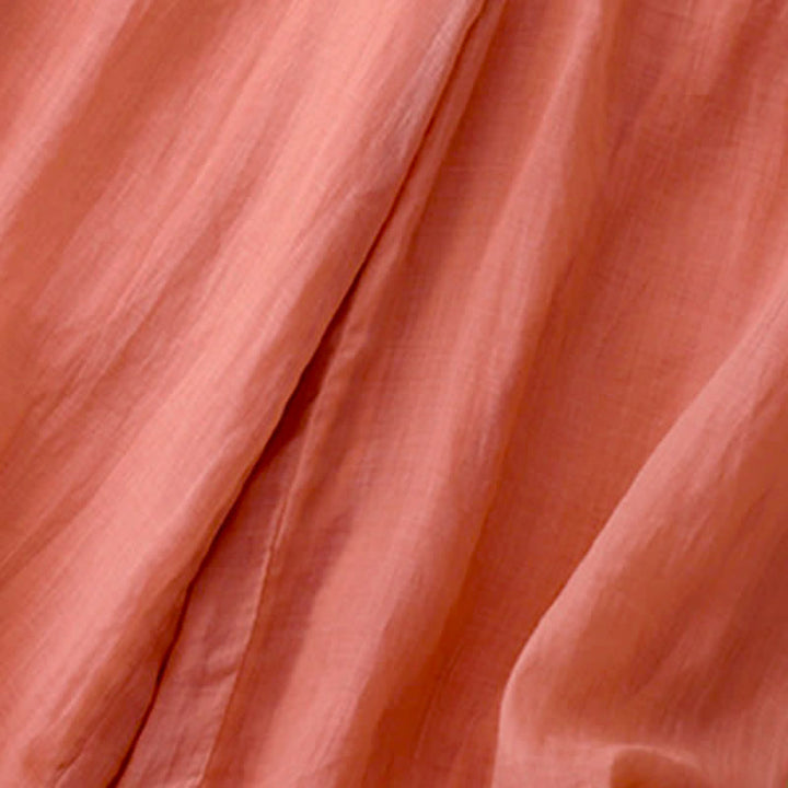 Pantalones anchos de lino y algodón para mujer con cintura elástica y bordado geométrico de Buddha Stones y bolsillos. - image 5