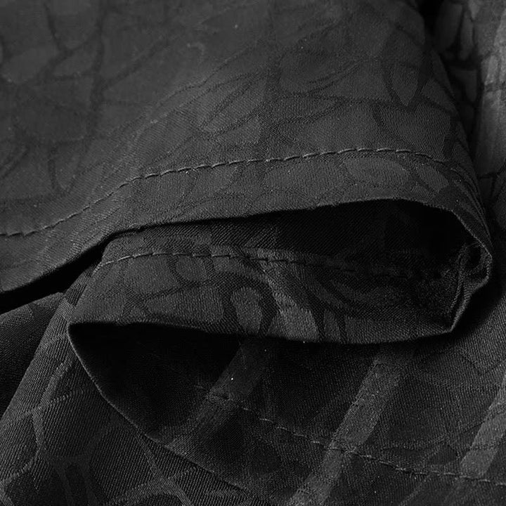 Buddha Stones Faldas de mujer negras con cordón ajustable y estampado abstracto estilo boho para primavera/verano. - image 11