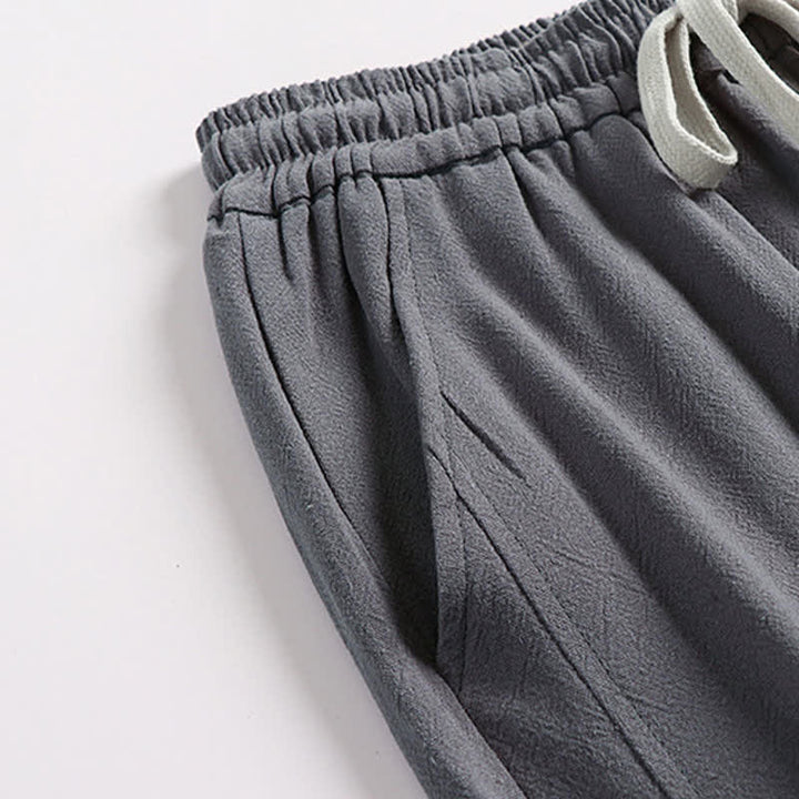 Buddha Stones Conjunto de 2 piezas de ropa de meditación estilo Tang de verano con botones de rana, camisa sin mangas de lino con cuello en V y pantalones, ropa de meditación para hombre con bolsillos. - image 10