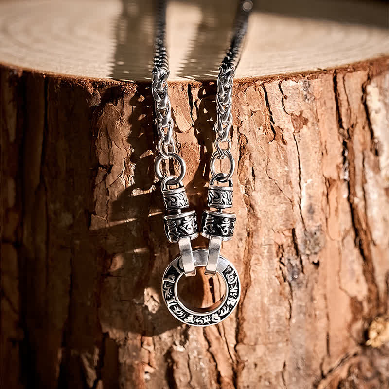 Buddha Stones Collar con cadena de conexión a tierra de cobre Om Mani Padme Hum - image 2