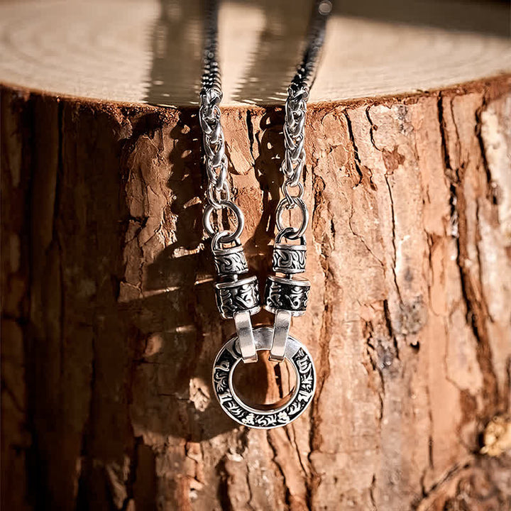 Buddha Stones Collar con cadena de conexión a tierra de cobre Om Mani Padme Hum - image 2