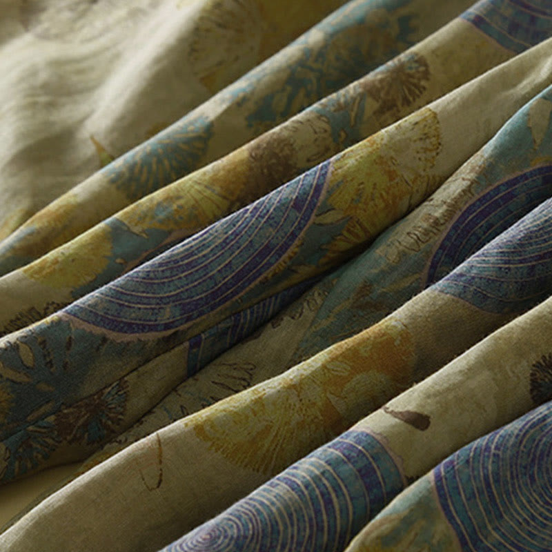 Pantalones harem para mujer con diseño retro informal de Buddha Stones y botones de rana chinos, con bolsillos. - image 12