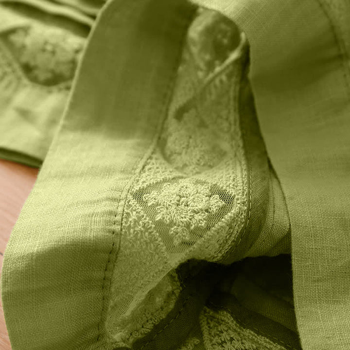 Buddha Stones Pantalones de mujer informales de verano, minimalistas, geométricos, con bajo calado y tobillo ancho. - image 7