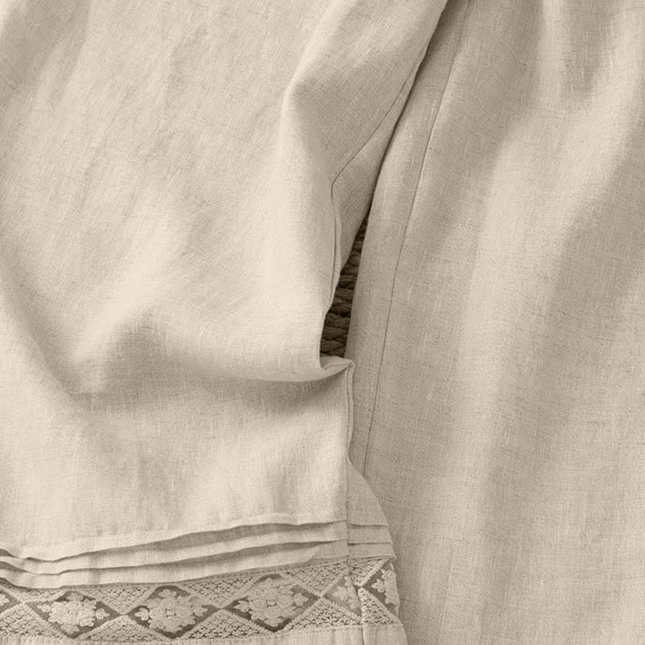 Buddha Stones Camiseta sin mangas vintage informal de verano con estampado geométrico, bajo hueco, botones en la espalda y bolsillo de parche. - image 44