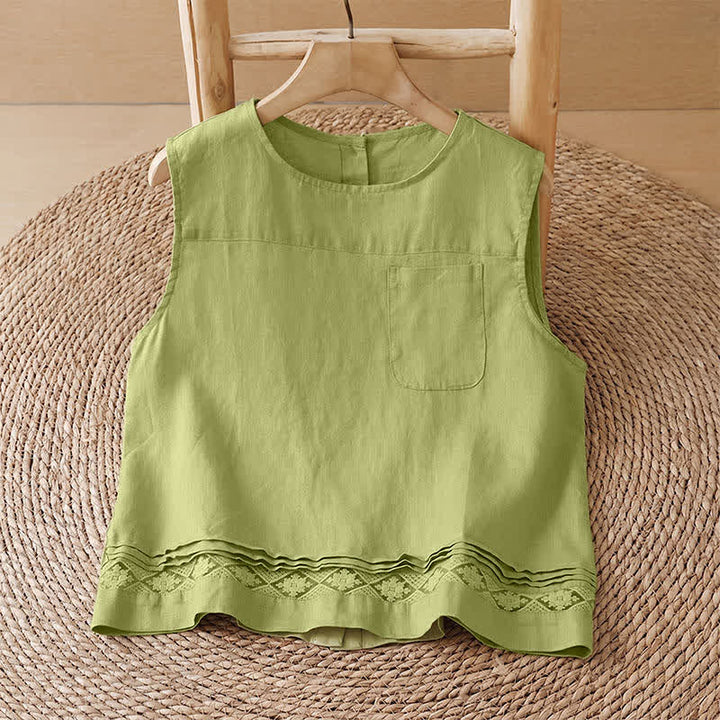 Buddha Stones Pantalones de mujer informales de verano, minimalistas, geométricos, con bajo calado y tobillo ancho. - Camisa amarillo-verde - US8-10, UK/AU12-14, EU40-42 (2XL) - image 8