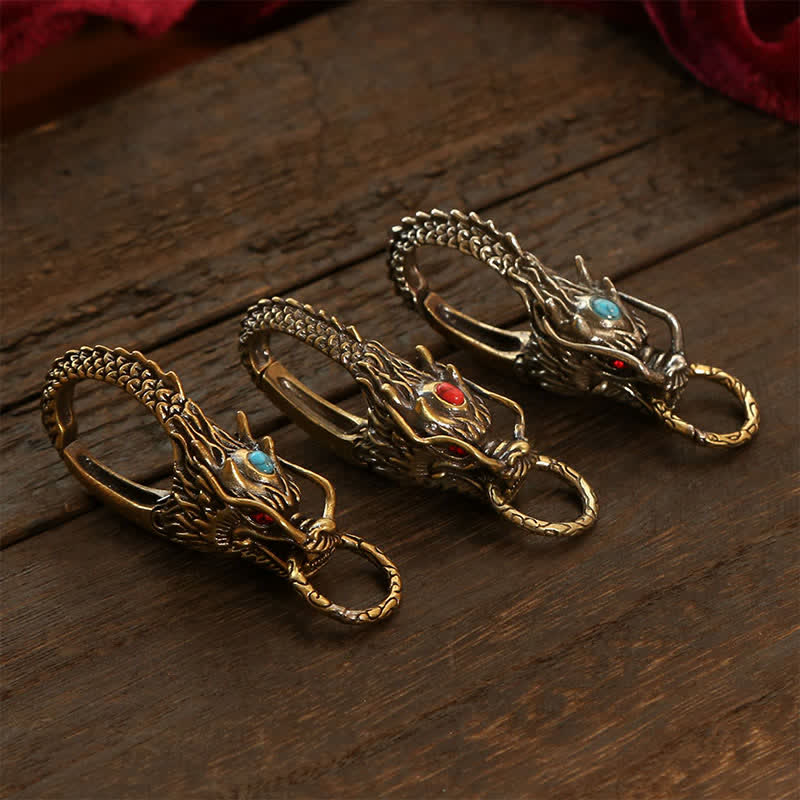 Buddha Stones Llaveros con candado de latón con forma de dragón - image 11