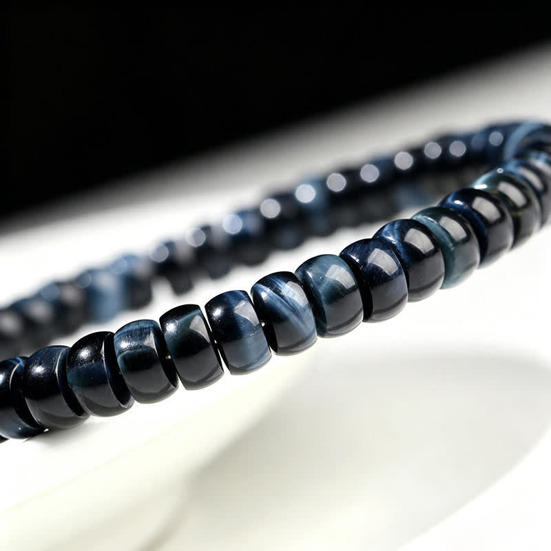 Buddha Stones Pulsera de cuentas positivas con ojo de tigre azul - image 8