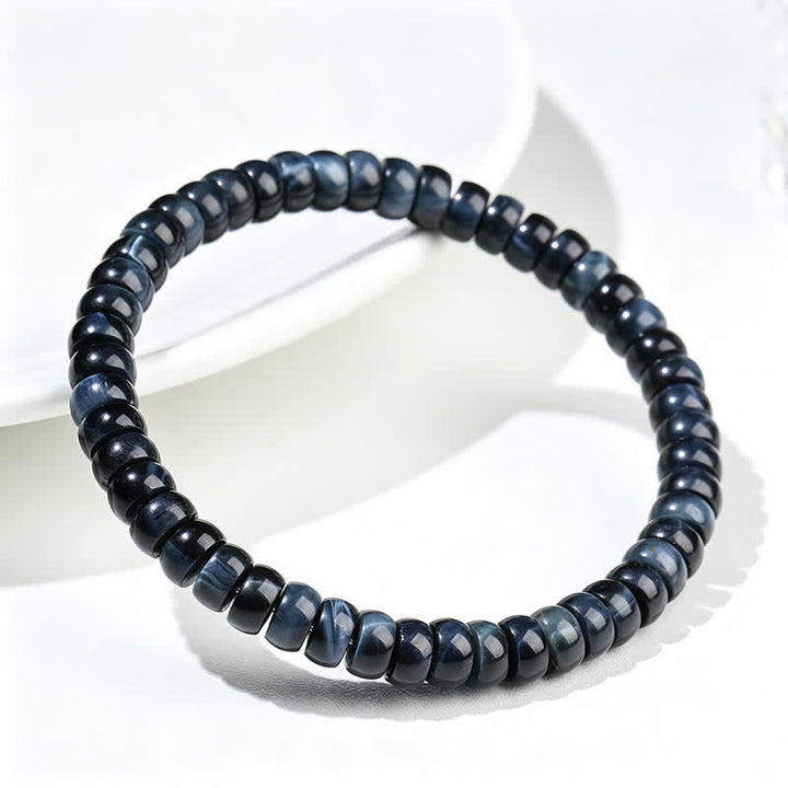 Buddha Stones Pulsera de cuentas positivas con ojo de tigre azul - image 4