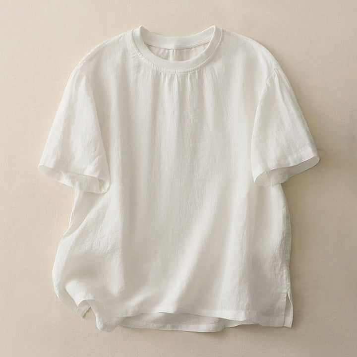 Camiseta de manga corta para mujer con cuello redondo y diseño de Buddha Stones. - Nieve - US14，UK/AU18，EU46 (2XL) - image 4
