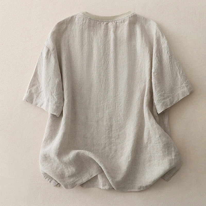 Camiseta de manga corta para mujer con cuello redondo y diseño de Buddha Stones. - image 25