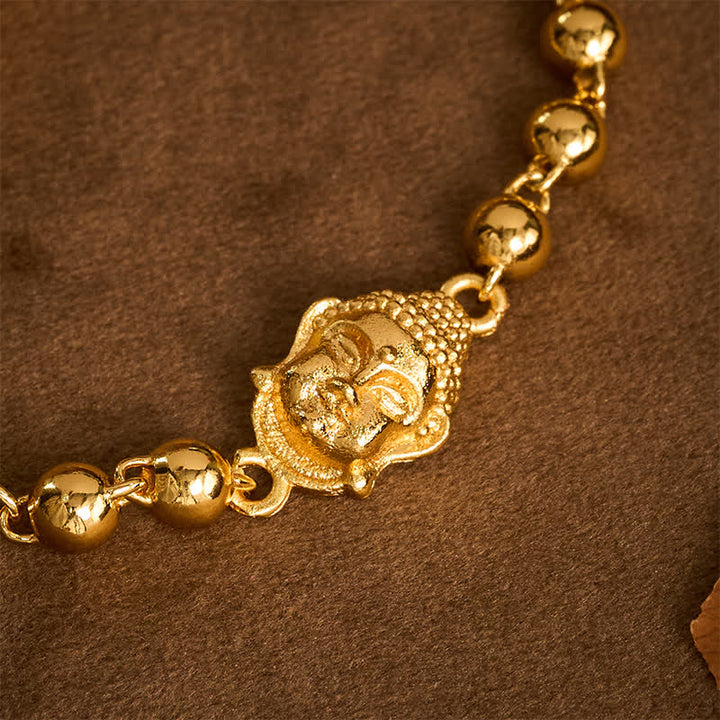 Buddha Stones Pulsera de serenidad con cuentas de Buda de cobre - image 4