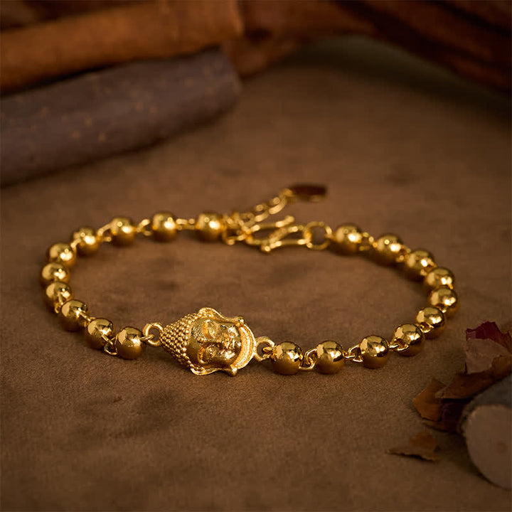 Buddha Stones Pulsera de serenidad con cuentas de Buda de cobre - image 2