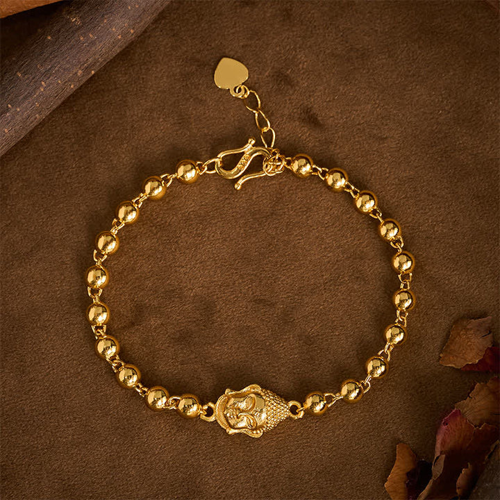 Buddha Stones Pulsera de serenidad con cuentas de Buda de cobre - Buda (Compasión ♥ Serenidad) - image 0