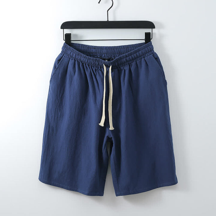 Buddha Stones Conjunto de 2 piezas: Camisa de manga corta de algodón y lino estilo Tang casual con bordado, ideal para hombres, con bolsillo. - image 8