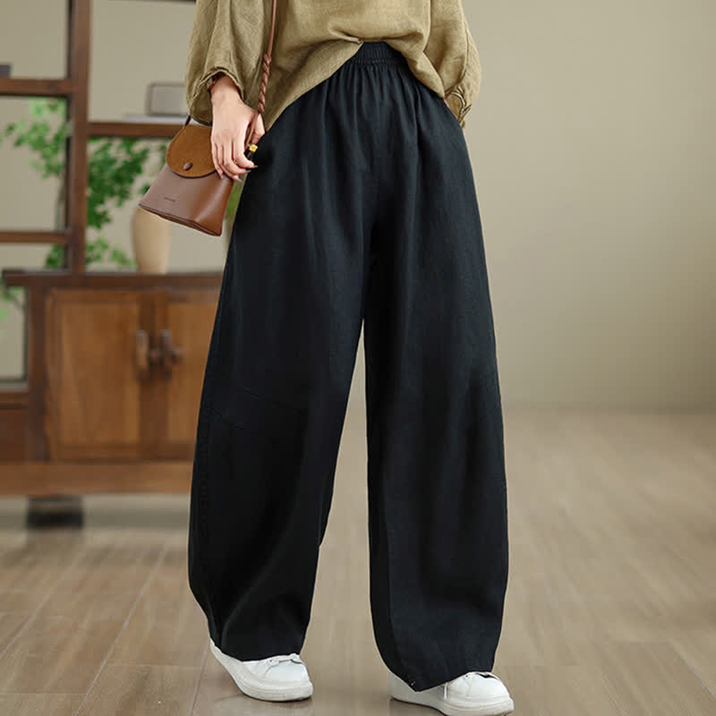 Pantalones anchos de algodón liso para mujer con bolsillos, estampado Buddha Stones. - image 29
