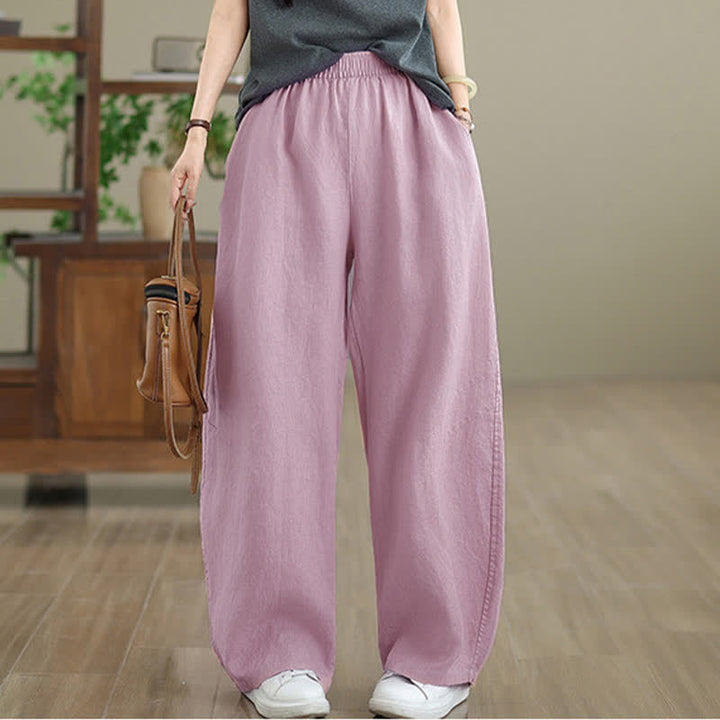 Pantalones anchos de algodón liso para mujer con bolsillos, estampado Buddha Stones. - image 11