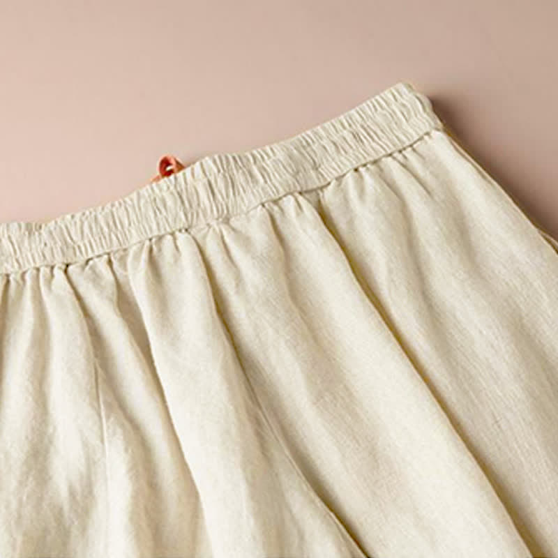 Pantalones de mujer de pierna ancha con bolsillos, estilo casual, con abertura en el bajo y estampado de Buddha Stones. - image 3