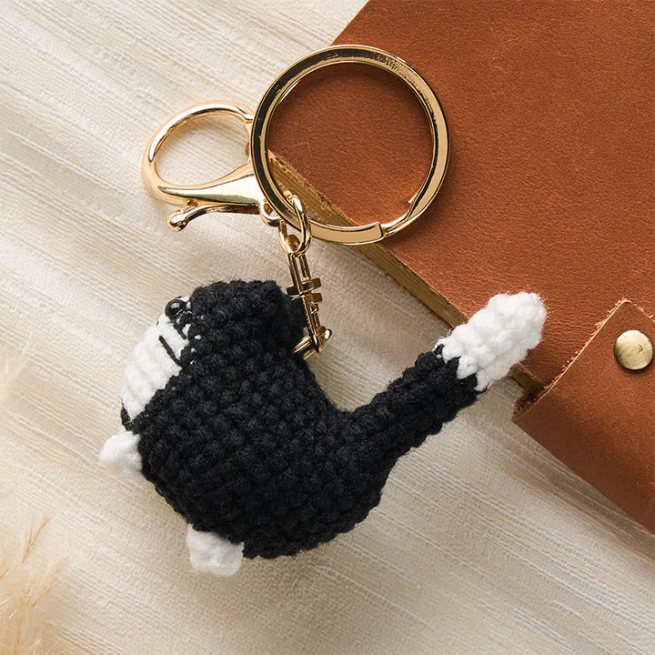 Buddha Stones Llaveros de ganchillo hechos a mano con forma de gato adorable. - image 10