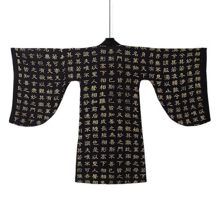 Buddha Stones Kimono de hombre con estampado vintage del Tao Te Ching, estilo Tang de primavera. - image 3