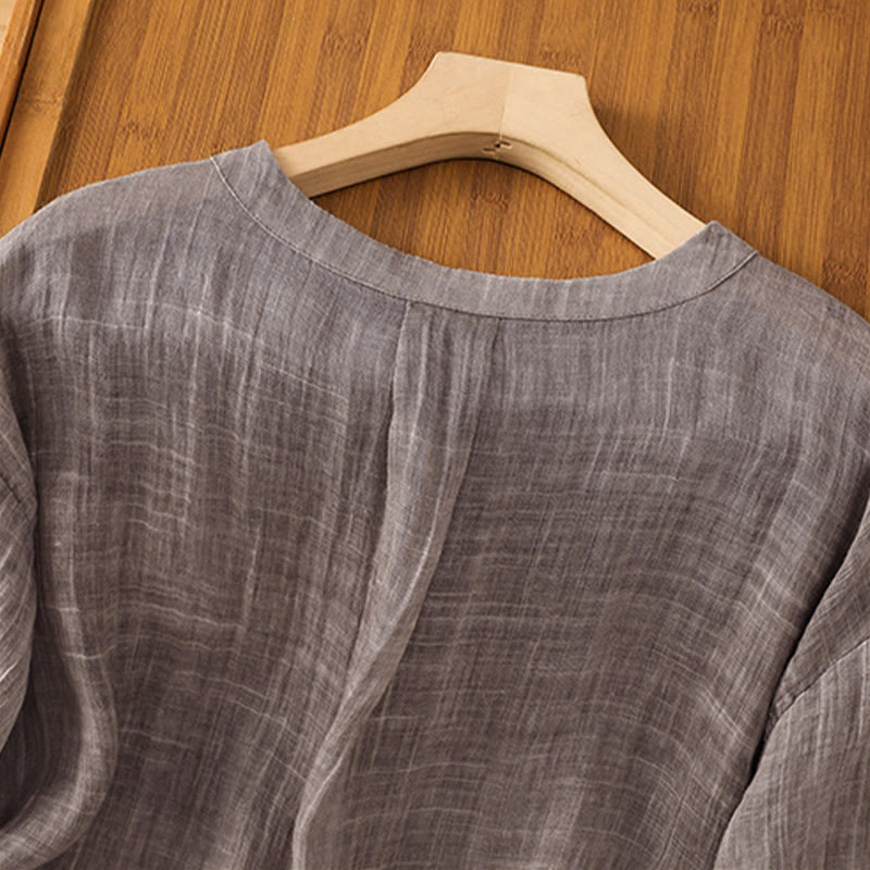 Camiseta de manga tres cuartos para mujer, estilo casual de verano, con cuello redondo y estampado de Buddha Stones. - image 19