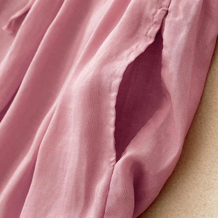 Pantalones capri harem cortos para mujer con cintura elástica y bolsillos, estampado Buddha Stones, ideales para el verano. - image 21