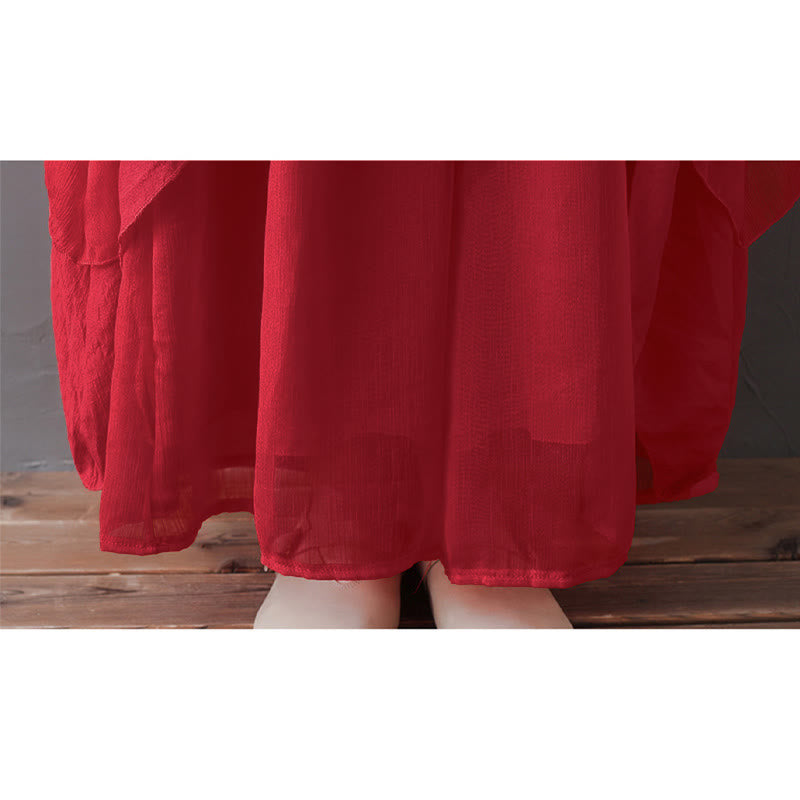 Vestido túnica midi con cuello en V y estampado de Buddha Stones, pantalones de pierna ancha, ropa para meditación, práctica zen y danza. - image 19