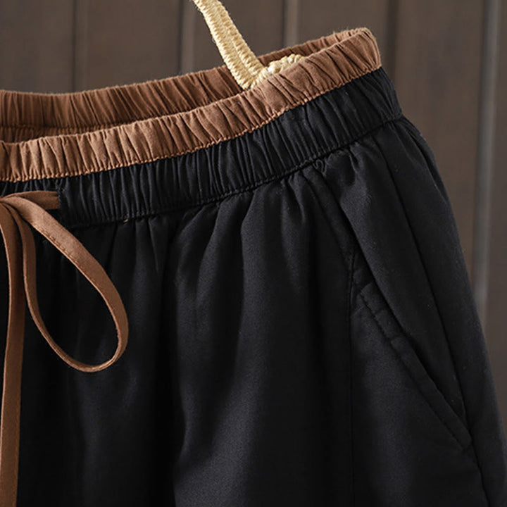 Pantalones térmicos tipo harem lisos para mujer con bolsillos, estampado de Buddha Stones. - image 3