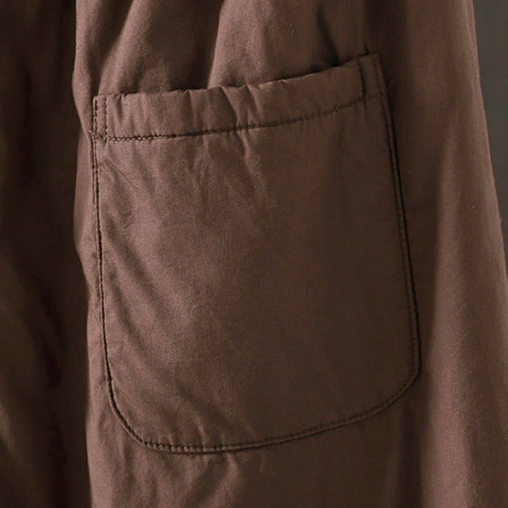 Pantalones térmicos tipo harem lisos para mujer con bolsillos, estampado de Buddha Stones. - image 10