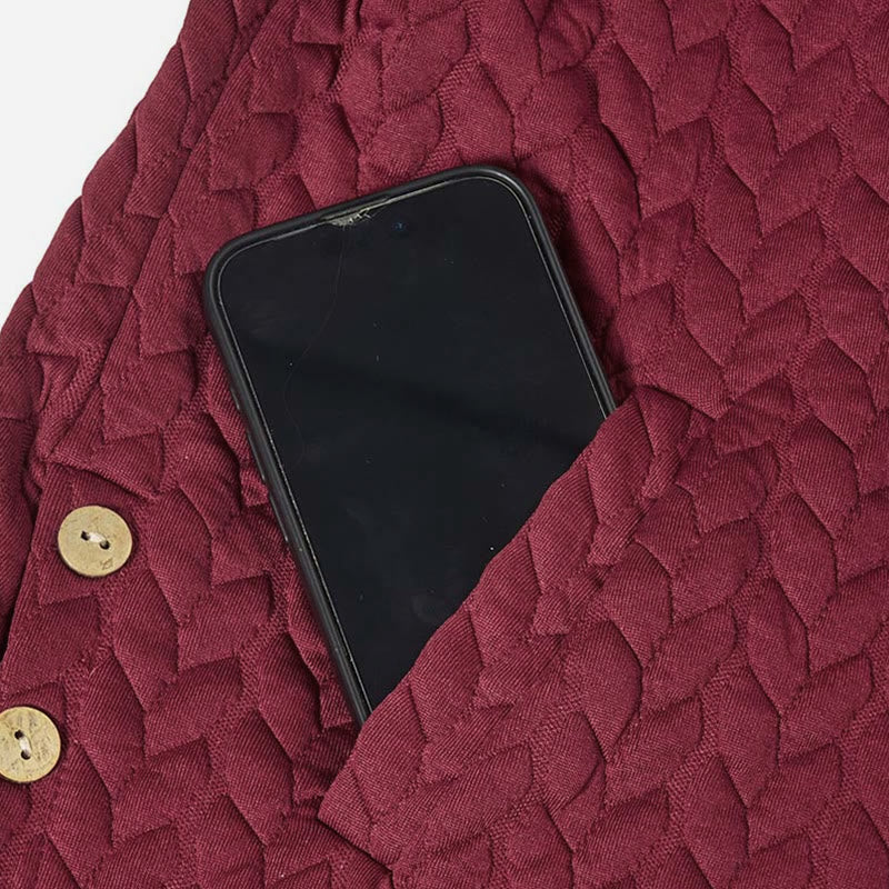 Abrigo largo con capucha y bolsillos para mujer, de manga larga, con estampado de espigas de trigo y diseño de Buddha Stones. - image 3